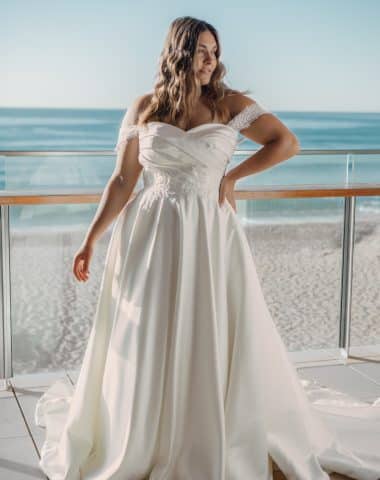 Curvy Brides of St John Canada will fall in love with Diva Curves By Peter  Trends Bridal